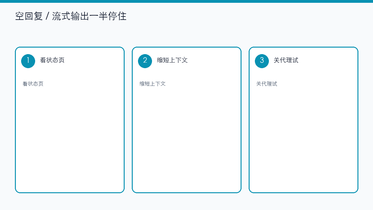示意图：空回复先看流式是否被代理切断